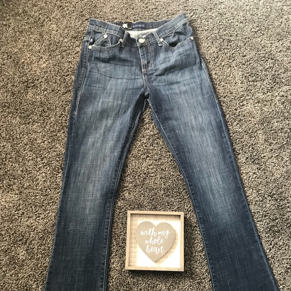 NWT ROCK & REPUBLIC 8 Long bootcut/flair jeans
